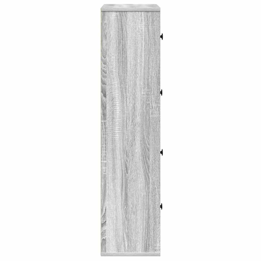 vidaXL Βιβλιοθήκη Γκρι Sonoma 60x24x101,5 εκ. από Επεξεργασμένο Ξύλο