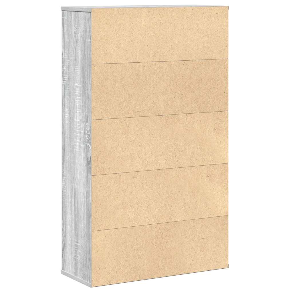 vidaXL Βιβλιοθήκη Γκρι Sonoma 60x24x101,5 εκ. από Επεξεργασμένο Ξύλο