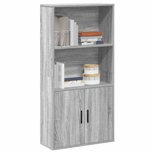 vidaXL Βιβλιοθήκη Γκρι Sonoma 60x24x120 εκ. από Επεξεργασμένο Ξύλο
