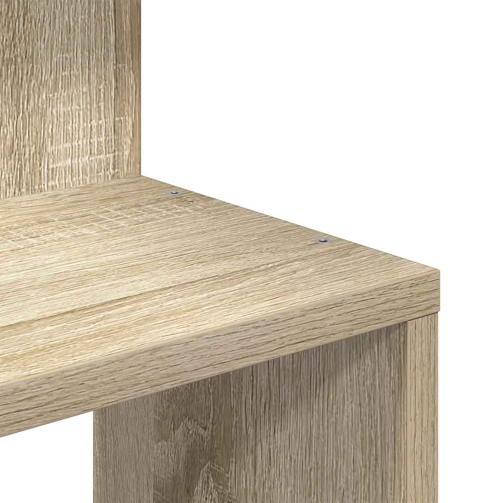 vidaXL Γωνιακή Ραφιέρα Τοίχου Ξύλο Δρυός 32x32x127,5 εκ. Μοριοσανίδα