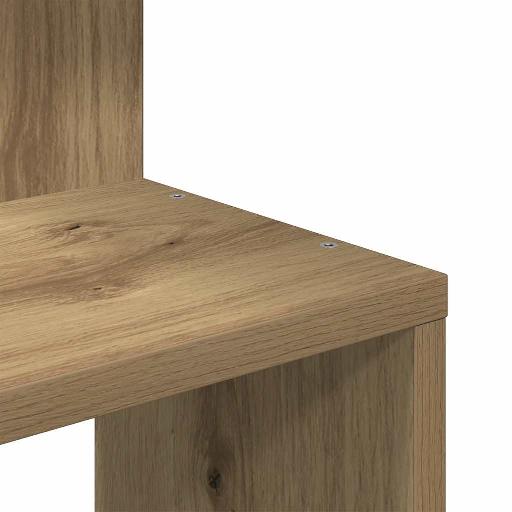 vidaXL Γωνιακό ράφι τοίχου Δρυς τεχνίτης 32x32x127,5 cm