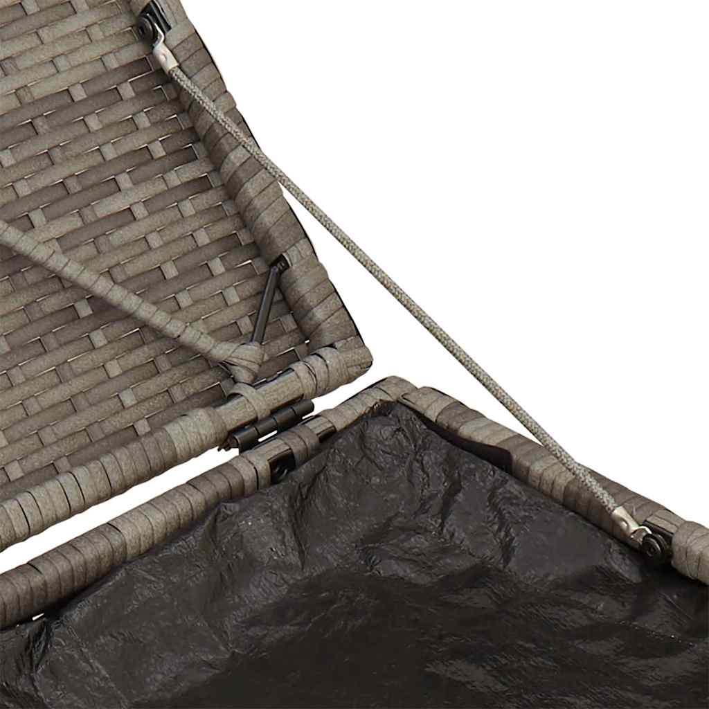 vidaXL σκαμπό κήπου με μαξιλάρια 2 τεμάχια Γκρι 40x40x43 cm