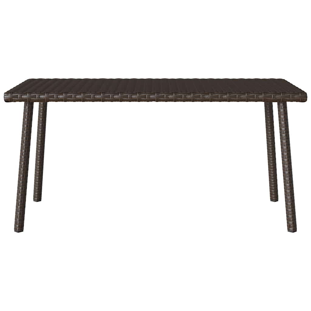 vidaXL Κήπος Τραπέζι καφέ ορθογώνιο καφέ 80x40x37 cm Poly Rattan