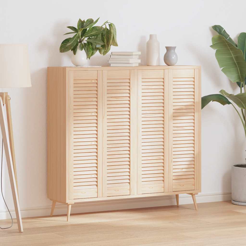 vidaXL Πορτάκια με Περσίδες 4 Τεμ. 99x29,5 εκ. από Μασίφ Ξύλο Πεύκου