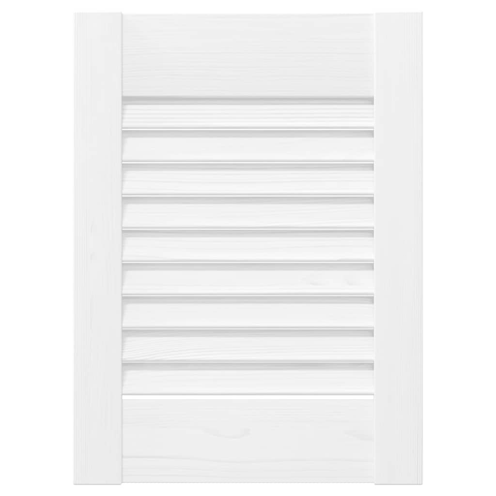vidaXL Πόρτες ντουλαπιών Louvred Design 2 τεμάχια Λευκό 39,5x29,5 cm