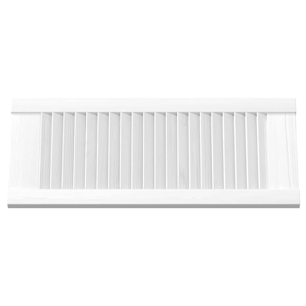 vidaXL Πόρτες ντουλαπιών Louvred Design 2 τεμάχια Λευκό 61,5x29,5 cm