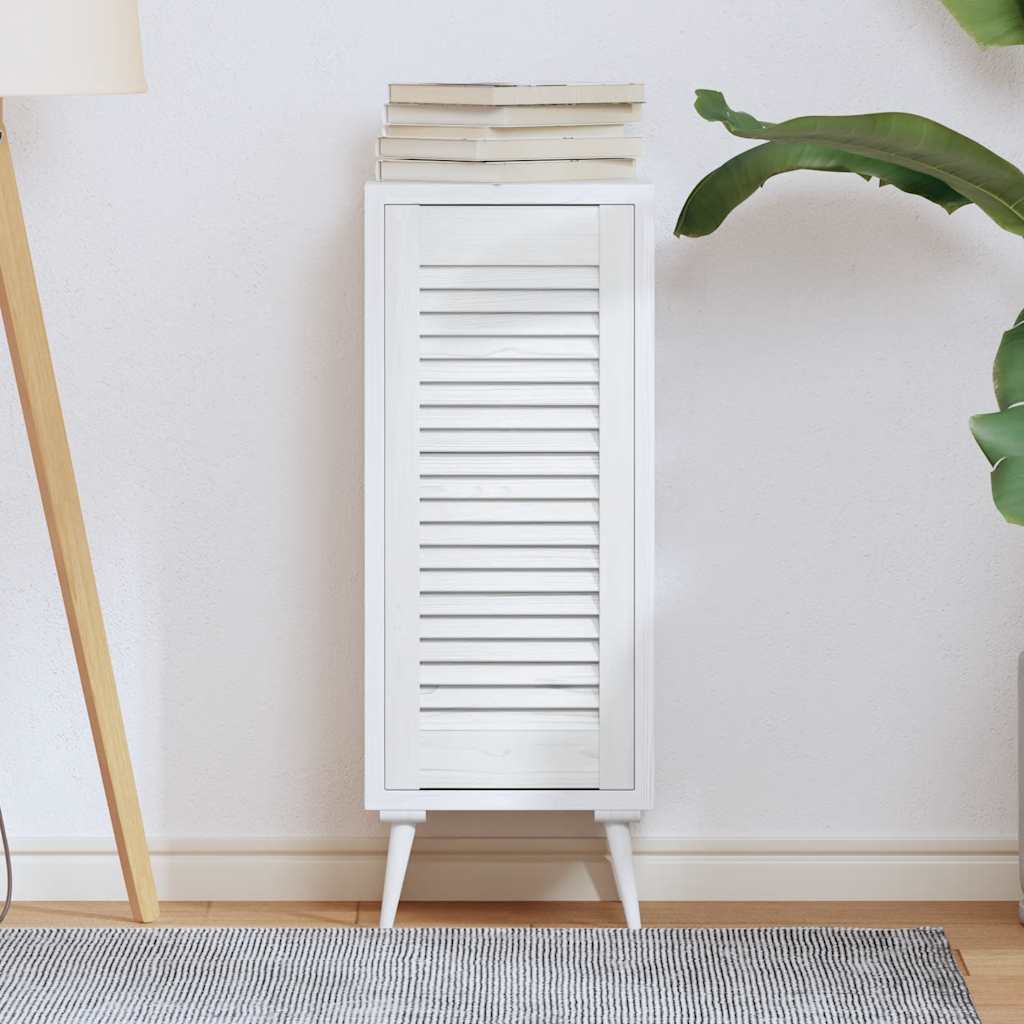 vidaXL Πόρτα ντουλαπιού Louvred Design Λευκό 69x29,5 cm