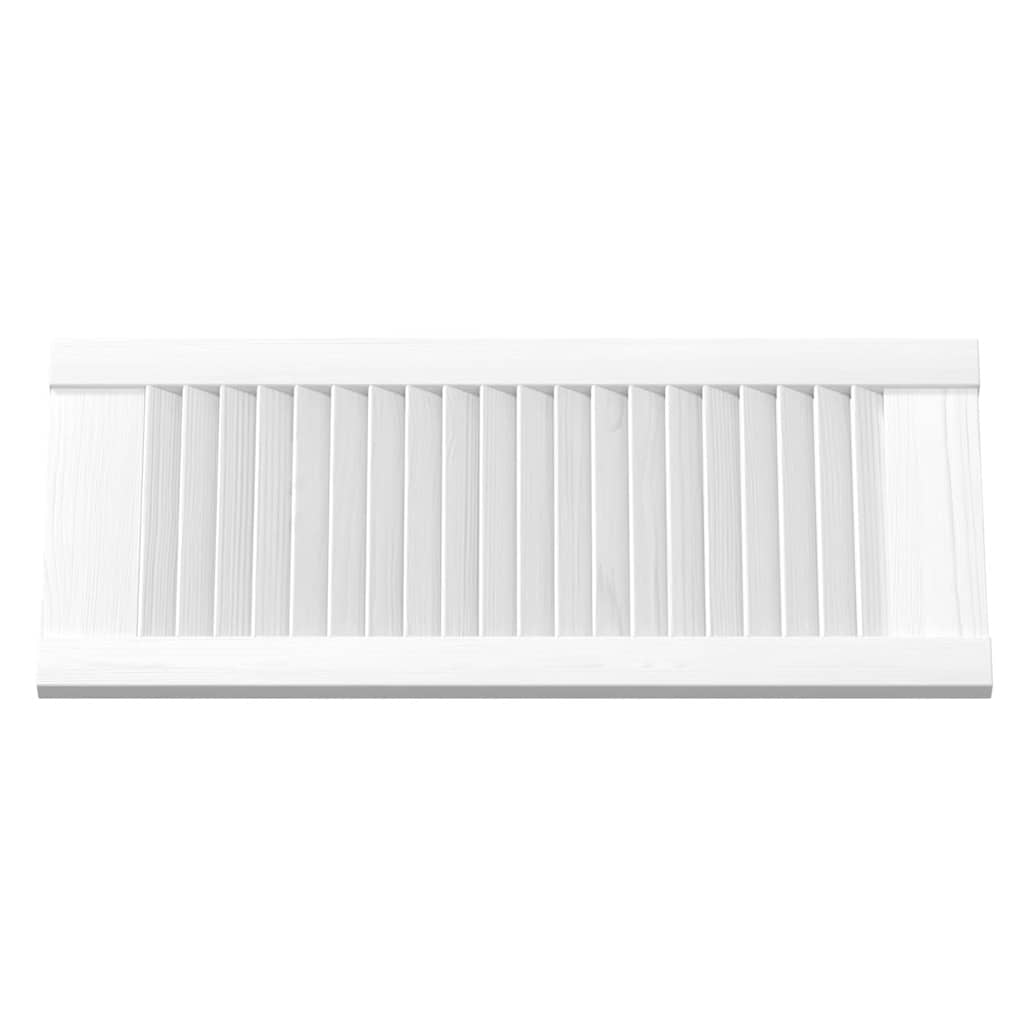 vidaXL Πόρτες ντουλαπιών Louvred Design 2 τεμάχια Λευκό 69x29,5 cm