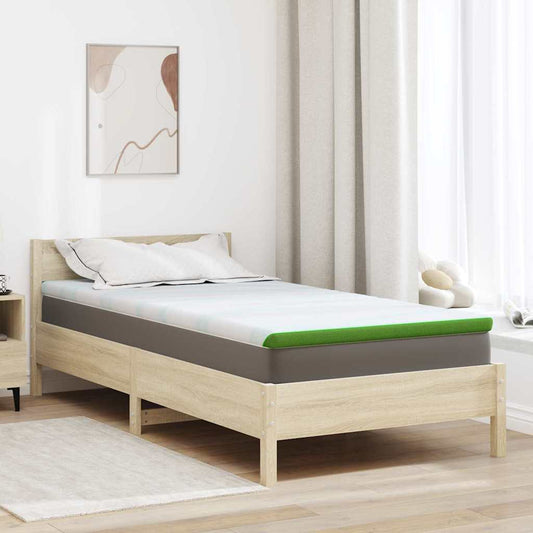 vidaXL Στρώμα επικάλυψης Λευκό και Πράσινο 120 x 200 cm