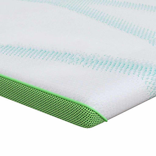 vidaXL Στρώμα επικάλυψης Λευκό και Πράσινο 140 x 190 cm