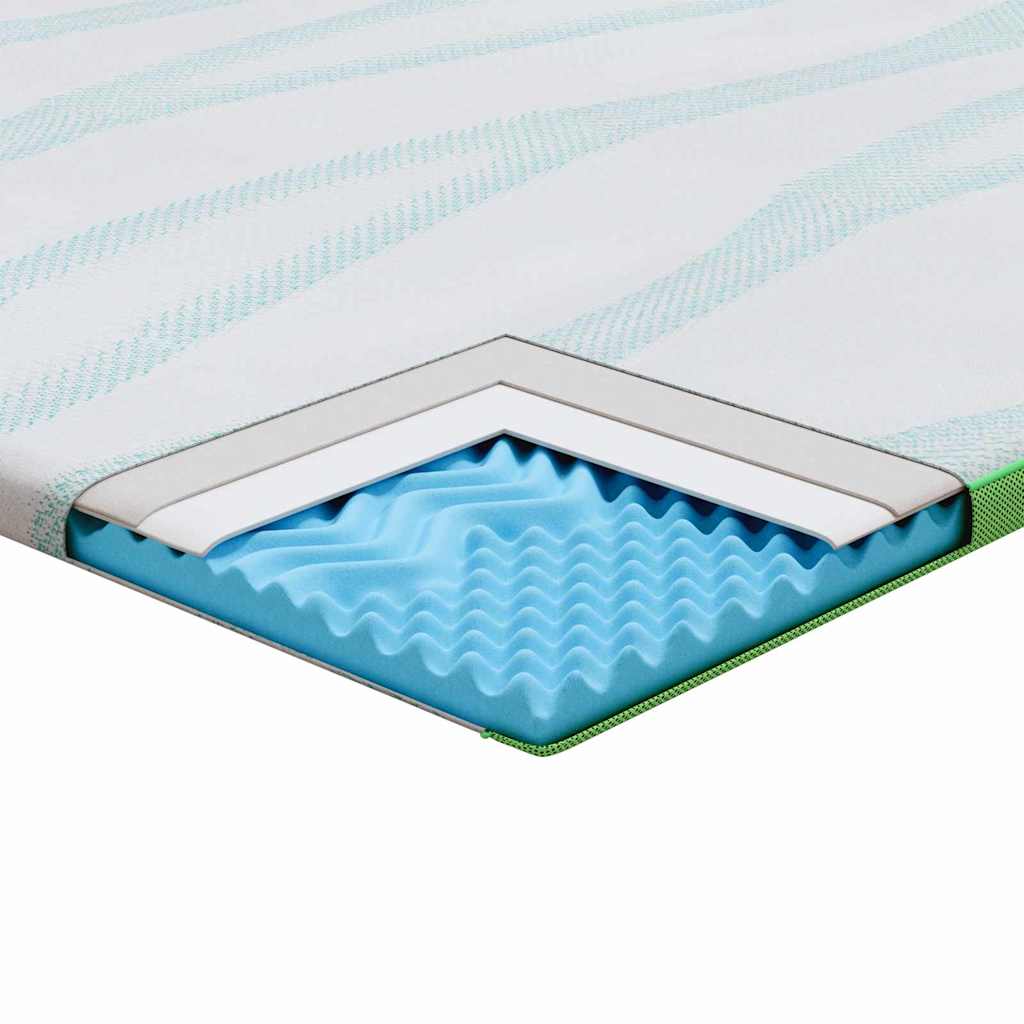 vidaXL Στρώμα επικάλυψης Λευκό και Πράσινο 140 x 200 cm