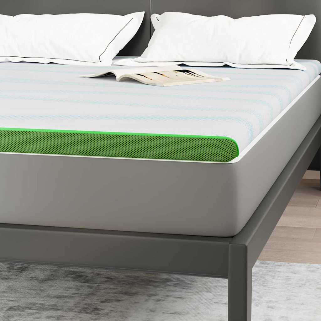 vidaXL Στρώμα επικάλυψης Λευκό και Πράσινο 140 x 200 cm