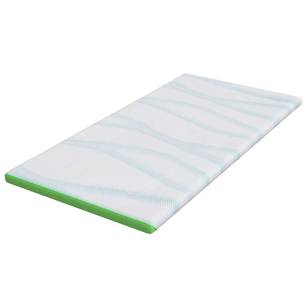 vidaXL Στρώμα επικάλυψης Λευκό και Πράσινο 120 x 200 cm