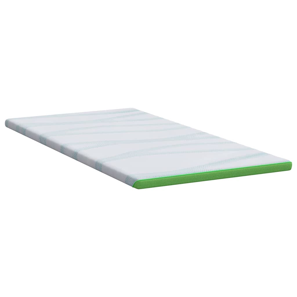 vidaXL Στρώμα επικάλυψης Λευκό και Πράσινο 120 x 200 cm