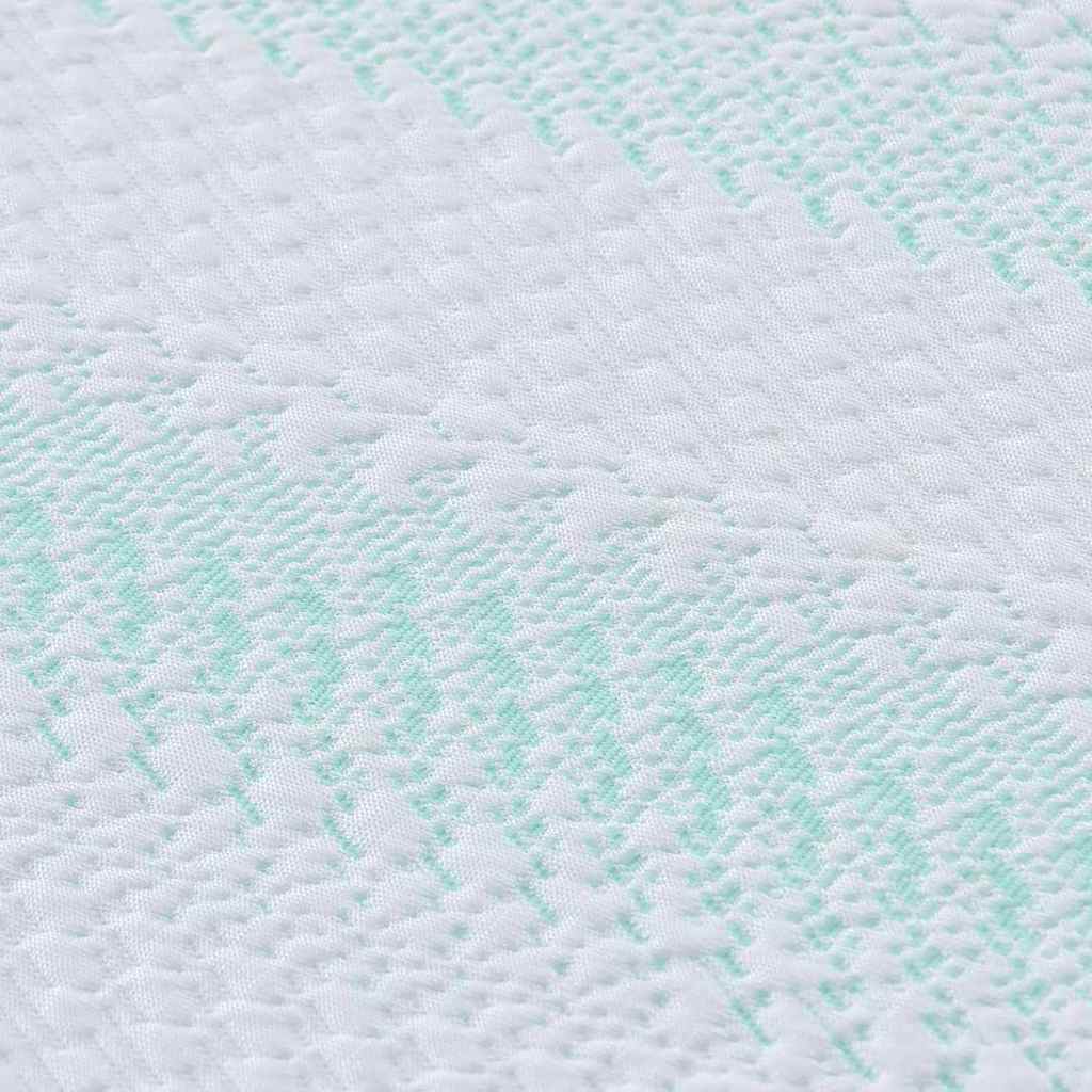 vidaXL Στρώμα επικάλυψης Λευκό και Πράσινο 180 x 200 cm