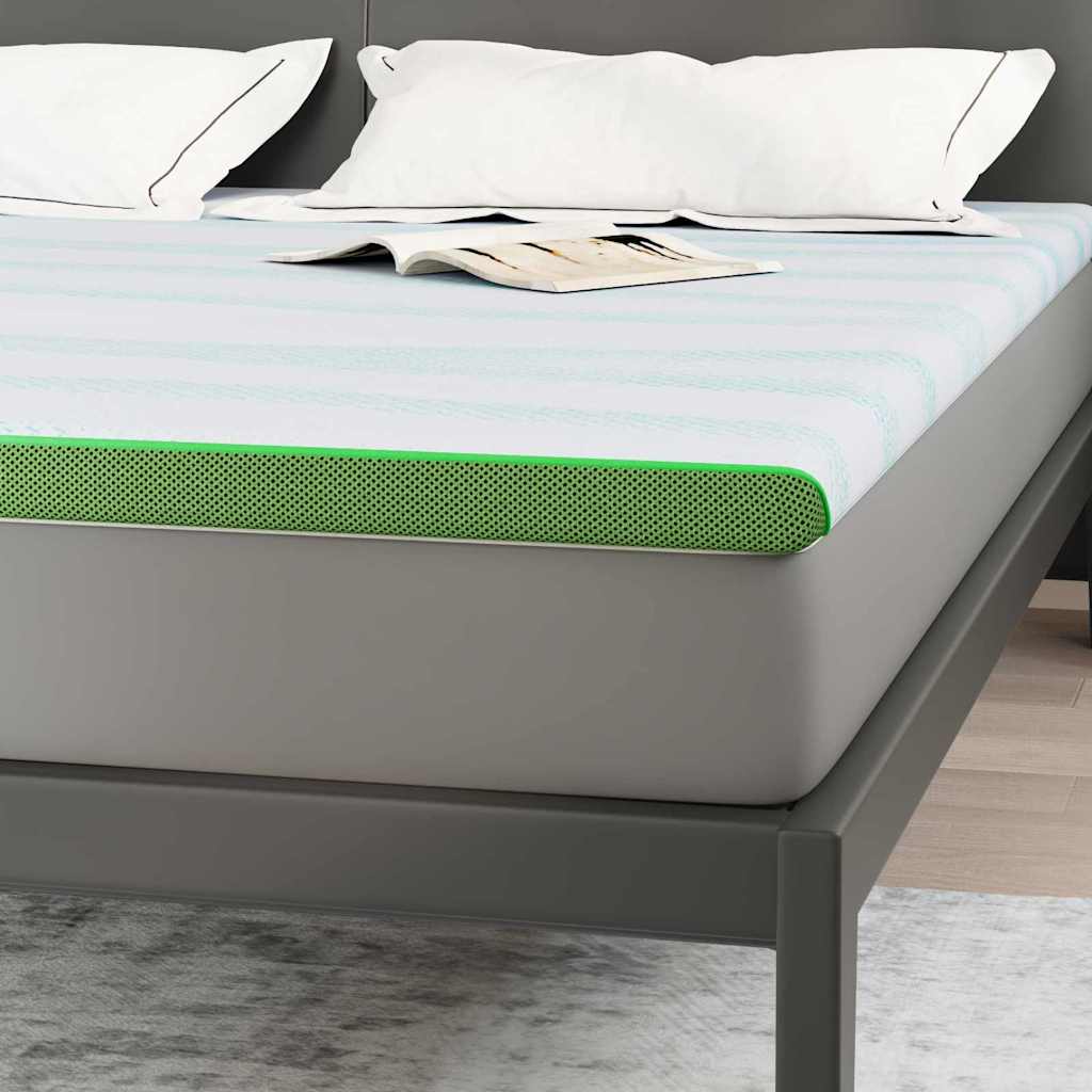 vidaXL Στρώμα επικάλυψης Λευκό και Πράσινο 200 x 200 cm