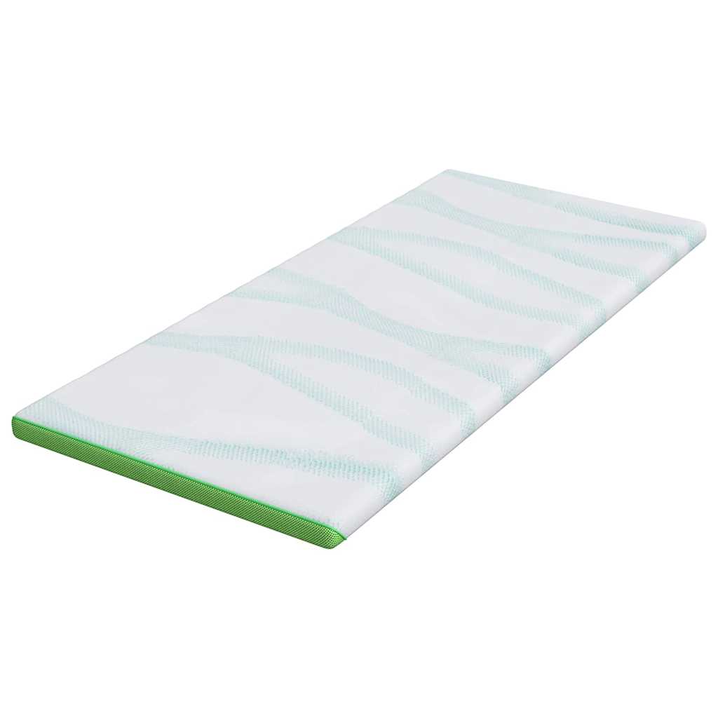 vidaXL Στρώμα επικάλυψης Λευκό και Πράσινο 120 x 200 cm