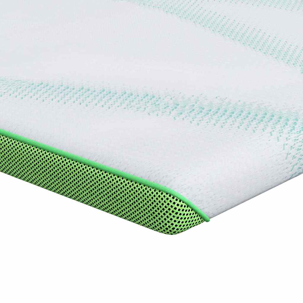 vidaXL Στρώμα επικάλυψης Λευκό και Πράσινο 140 x 200 cm