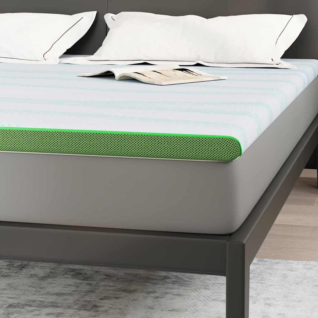 vidaXL Στρώμα επικάλυψης Λευκό και Πράσινο 180 x 200 cm