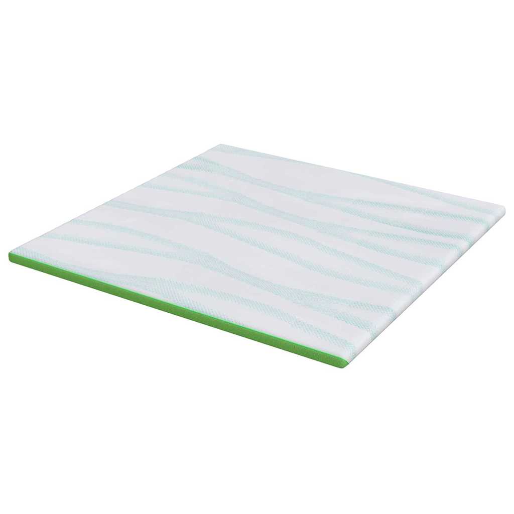 vidaXL Στρώμα επικάλυψης Λευκό και Πράσινο 180 x 200 cm