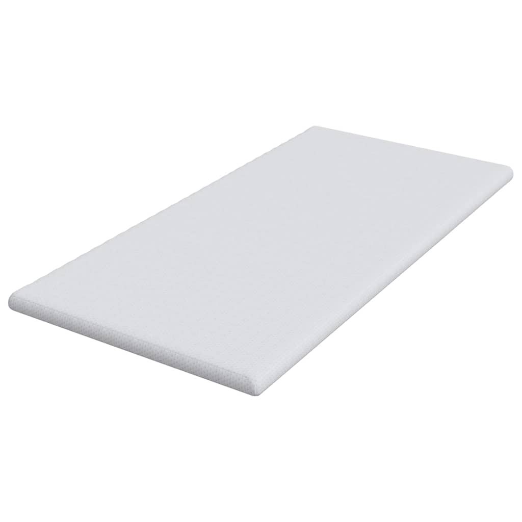 vidaXL Στρώμα επικάλυψης Λευκό 100 x 200 cm Υφασμα Jacquard