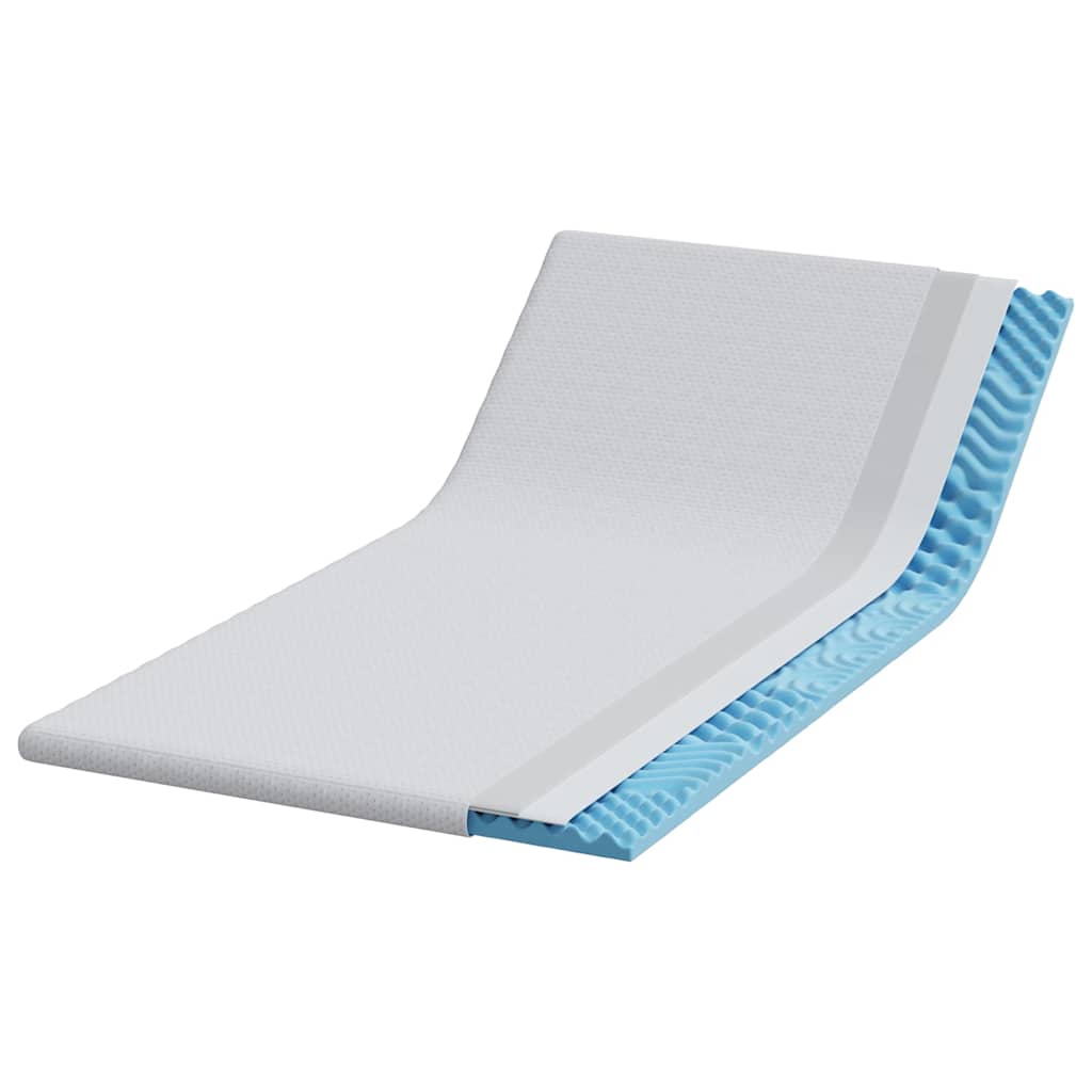 vidaXL Στρώμα επικάλυψης Λευκό 120 x 200 cm Υφασμα Jacquard