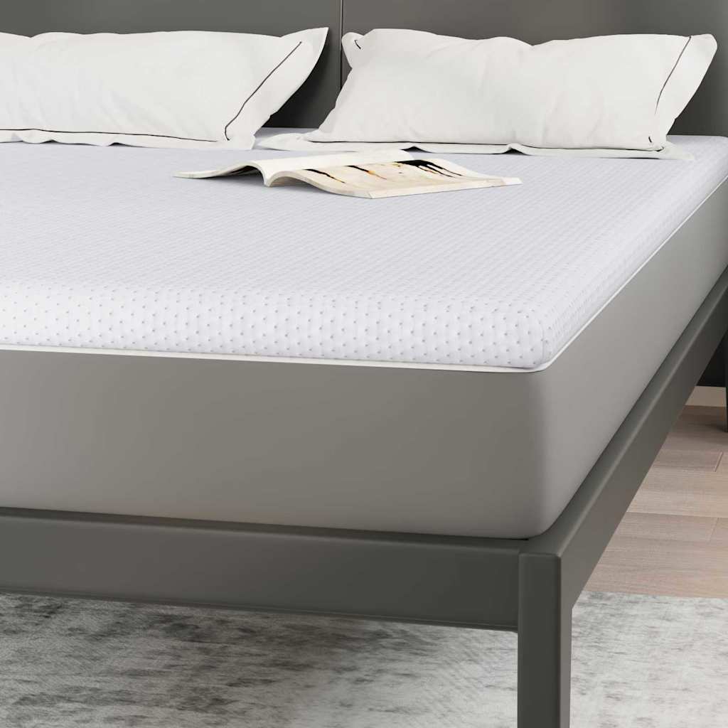 vidaXL Στρώμα επικάλυψης Λευκό 140 x 200 cm Υφασμα Jacquard