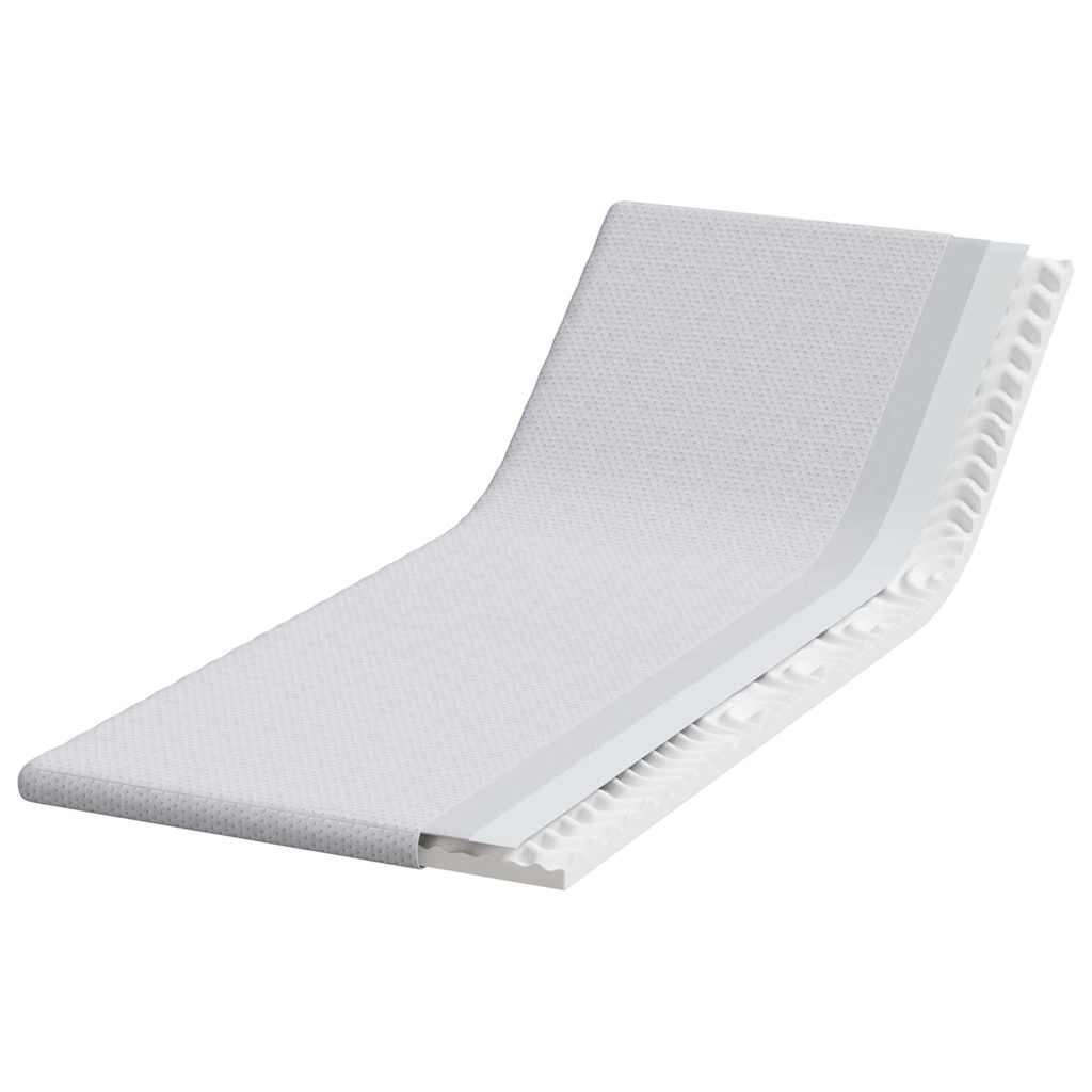 vidaXL Στρώμα επικάλυψης Λευκό 80 x 200 cm Υφασμα Jacquard