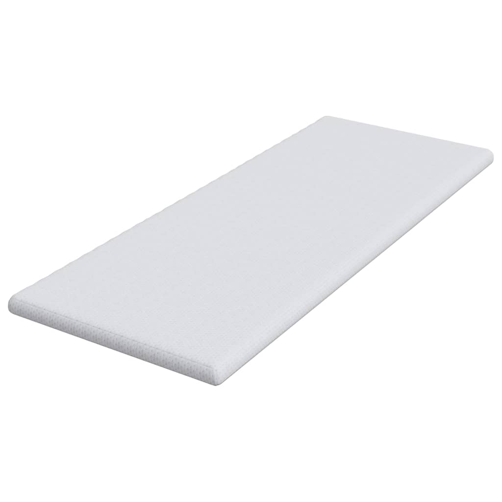 vidaXL Στρώμα επικάλυψης Λευκό 80 x 200 cm Υφασμα Jacquard