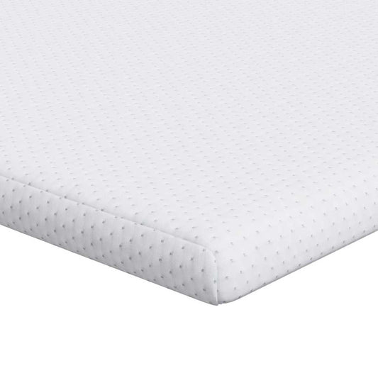 vidaXL Στρώμα επικάλυψης Λευκό 90 x 200 cm Υφασμα Jacquard