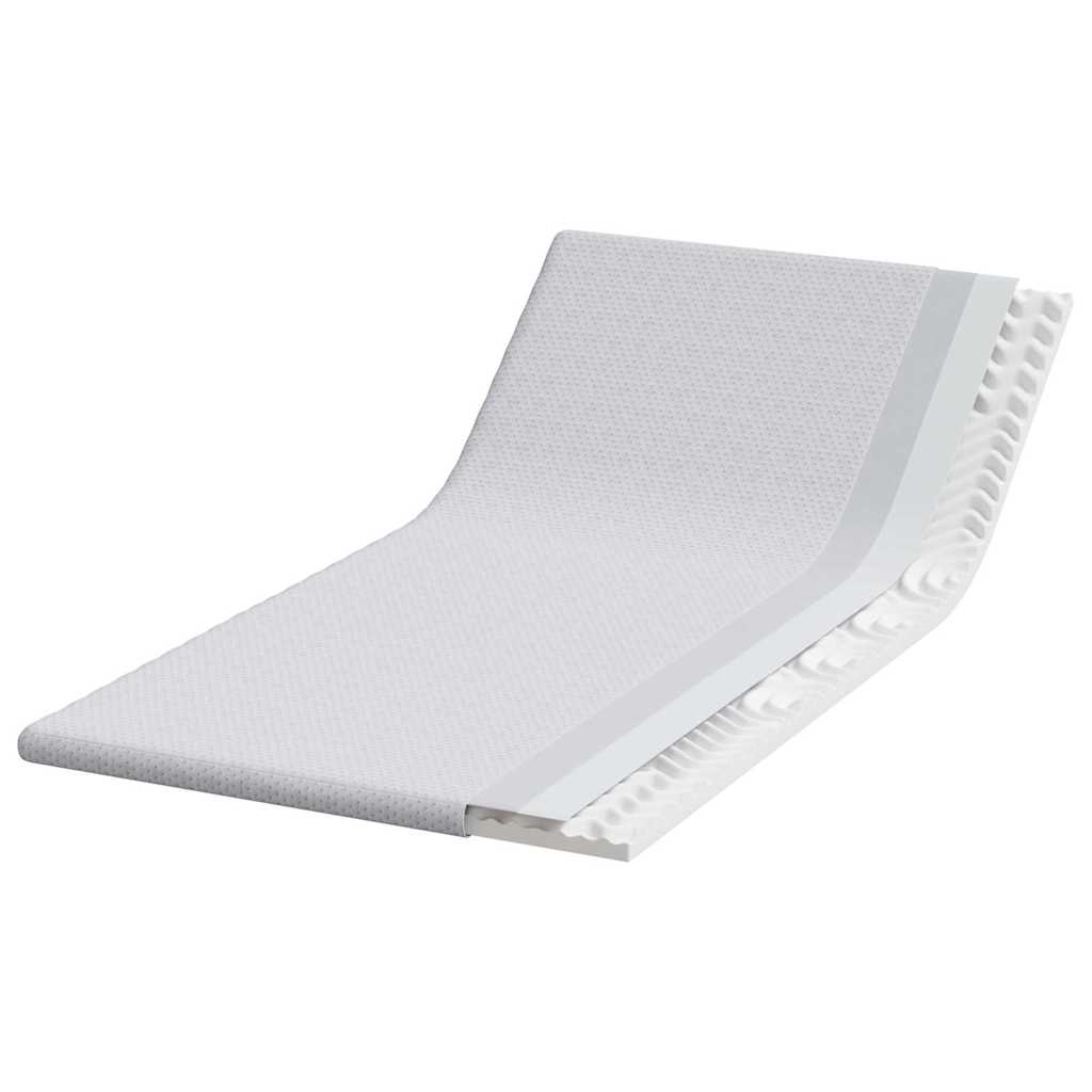 vidaXL Στρώμα επικάλυψης Λευκό 120 x 200 cm Υφασμα Jacquard