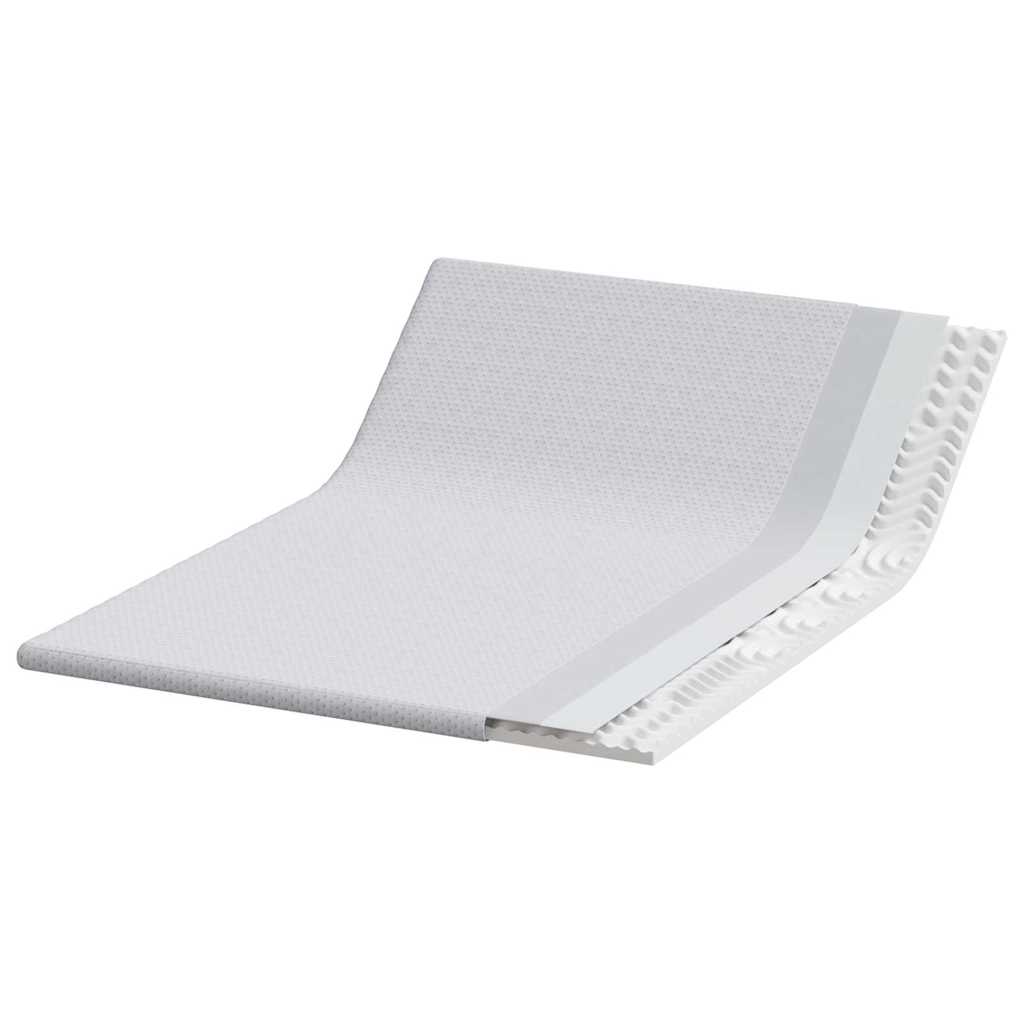 vidaXL Στρώμα επικάλυψης Λευκό 140 x 200 cm Υφασμα Jacquard
