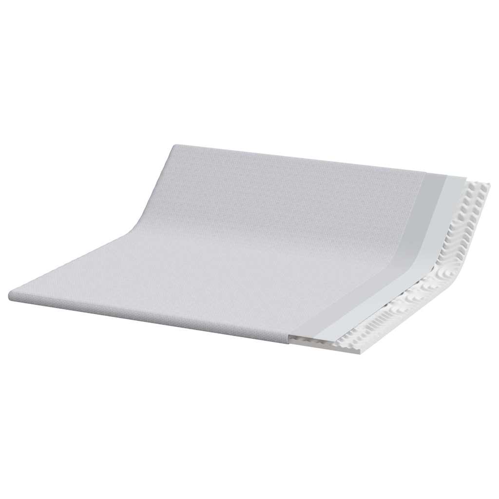 vidaXL Στρώμα επικάλυψης Λευκό 200 x 200 cm Υφασμα Jacquard