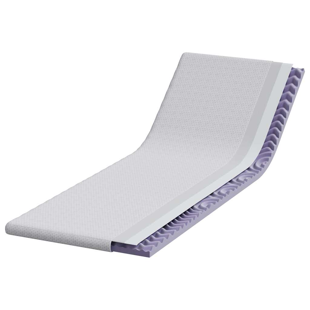 vidaXL Στρώμα επικάλυψης Λευκό 80 x 200 cm Υφασμα Jacquard