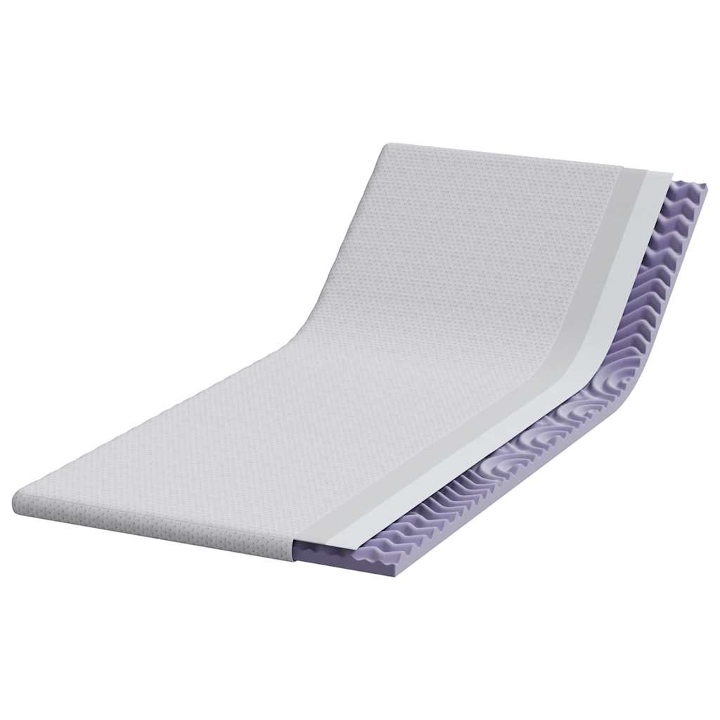 vidaXL Στρώμα επικάλυψης Λευκό 90 x 200 cm Υφασμα Jacquard