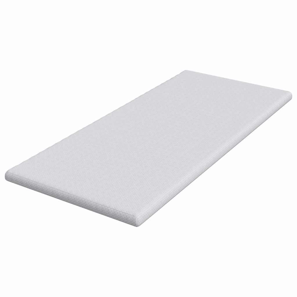 vidaXL Στρώμα επικάλυψης Λευκό 100 x 200 cm Υφασμα Jacquard