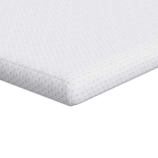 vidaXL Στρώμα επικάλυψης Λευκό 140 x 190 cm Υφασμα Jacquard
