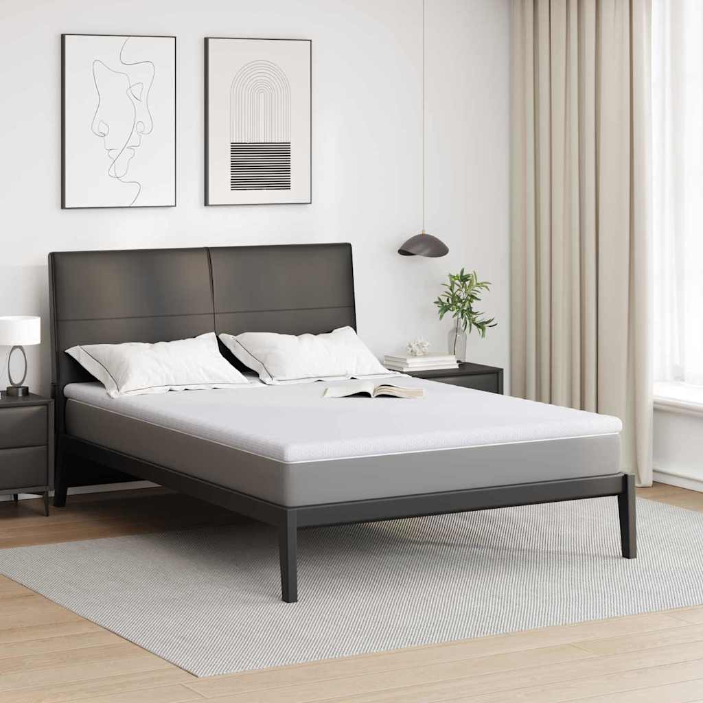 vidaXL Στρώμα επικάλυψης Λευκό 140 x 200 cm Υφασμα Jacquard