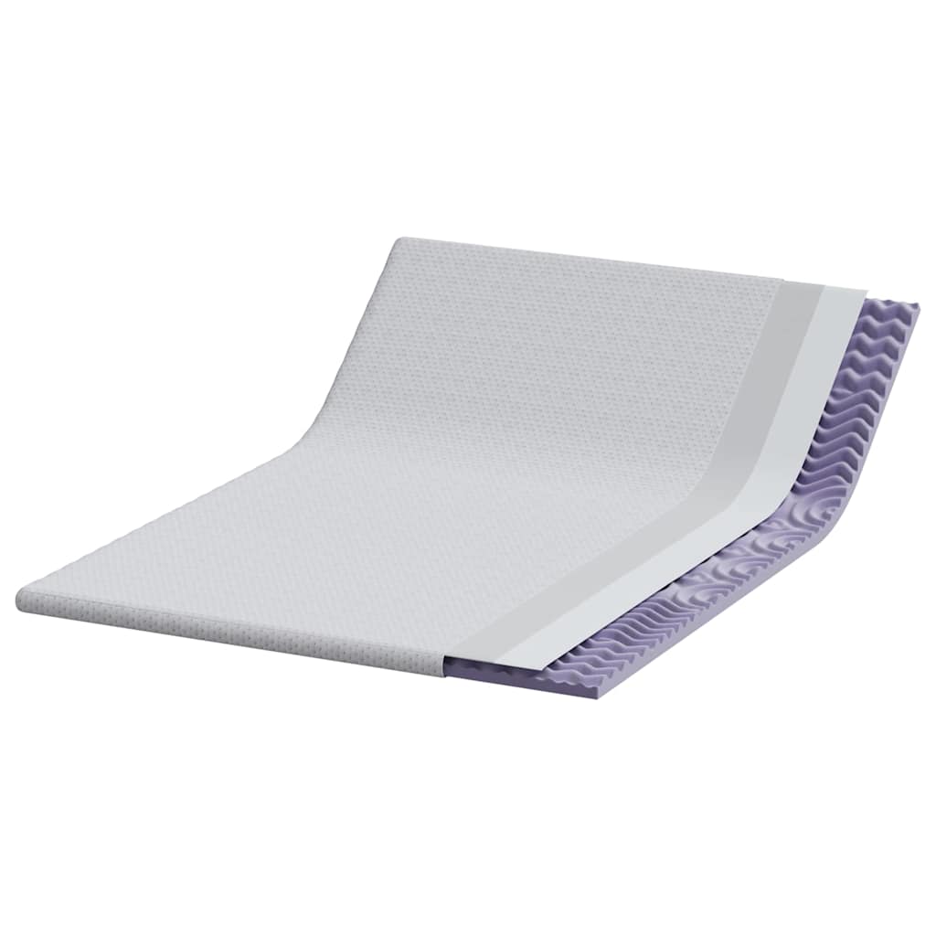 vidaXL Στρώμα επικάλυψης Λευκό 140 x 200 cm Υφασμα Jacquard