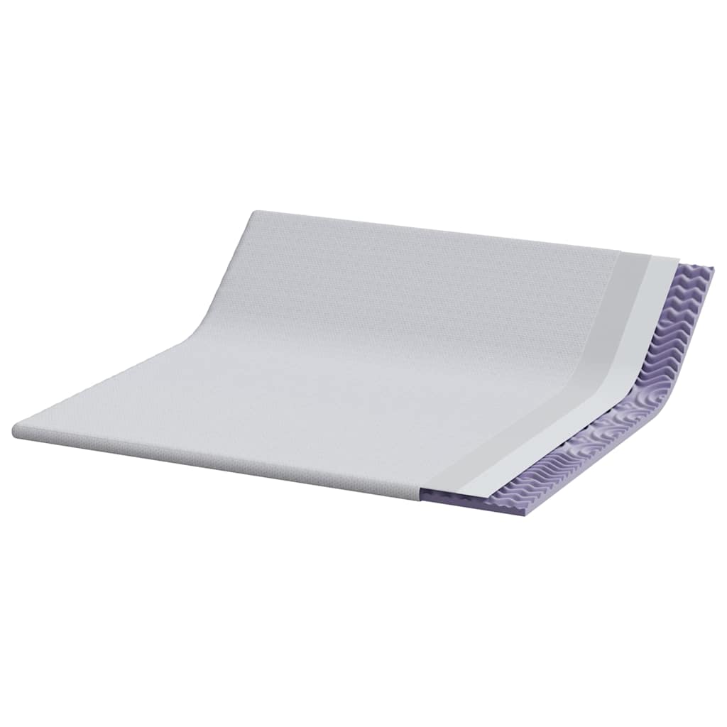 vidaXL Στρώμα επικάλυψης Λευκό 180 x 200 cm Υφασμα Jacquard