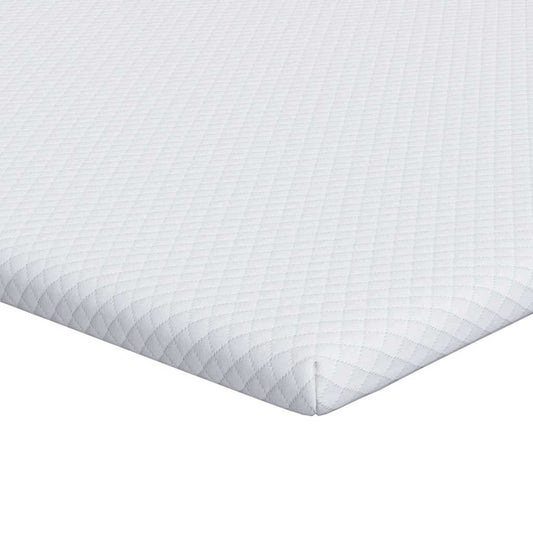vidaXL Στρώμα επικάλυψης Λευκό 90 x 200 cm Υφασμα Jacquard