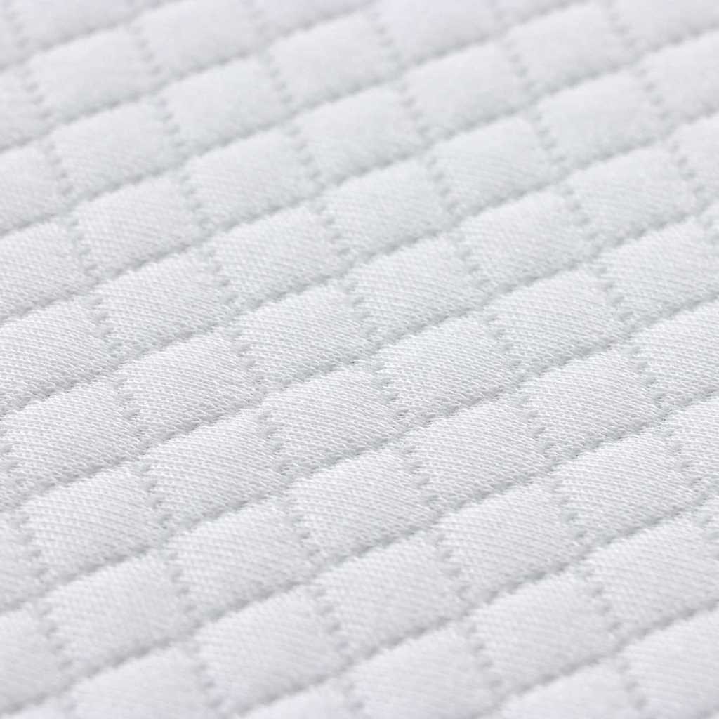 vidaXL Στρώμα επικάλυψης Λευκό 100 x 200 cm Υφασμα Jacquard