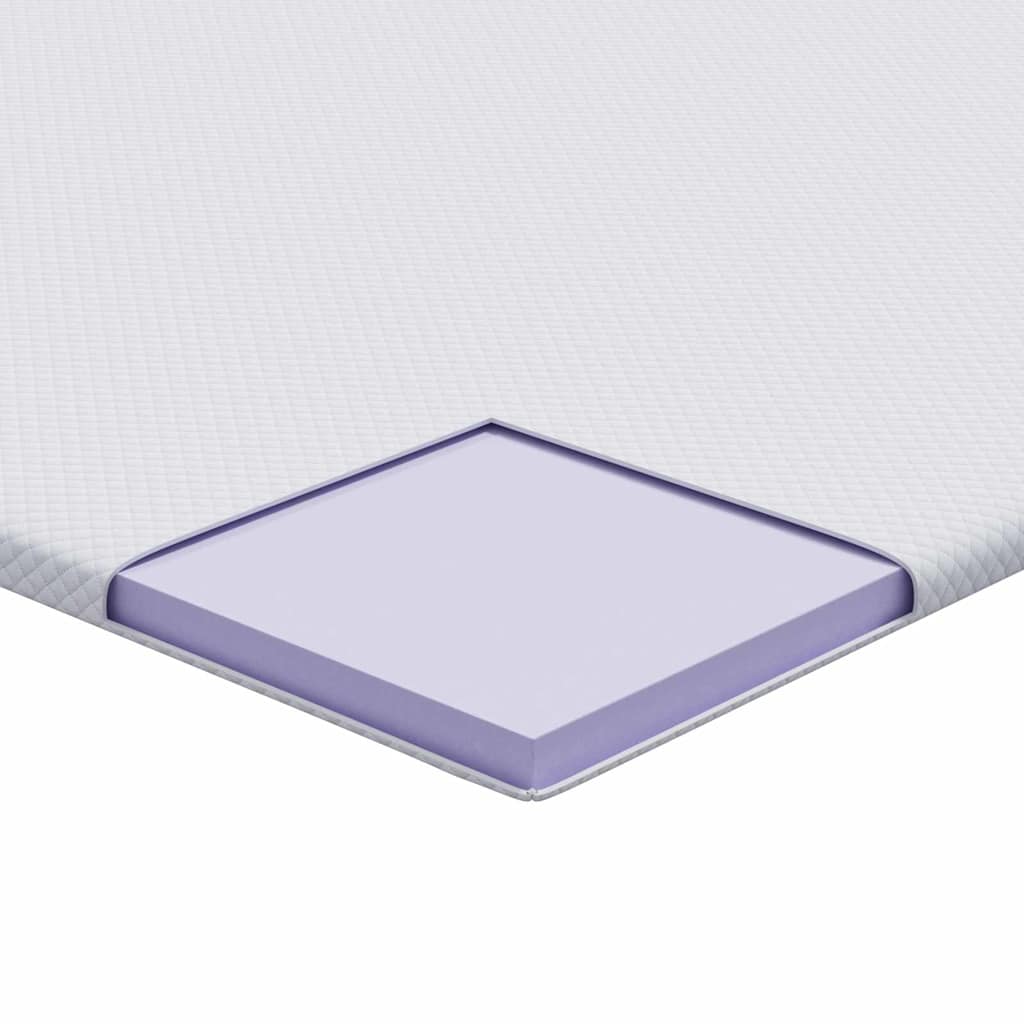 vidaXL Στρώμα επικάλυψης Λευκό 100 x 200 cm Υφασμα Jacquard