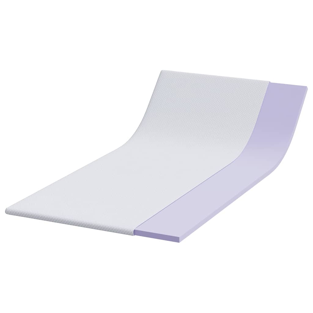vidaXL Στρώμα επικάλυψης Λευκό 100 x 200 cm Υφασμα Jacquard