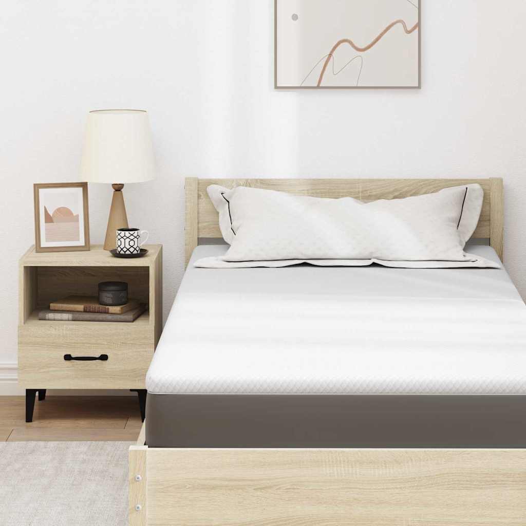 vidaXL Στρώμα επικάλυψης Λευκό 120 x 200 cm Υφασμα Jacquard