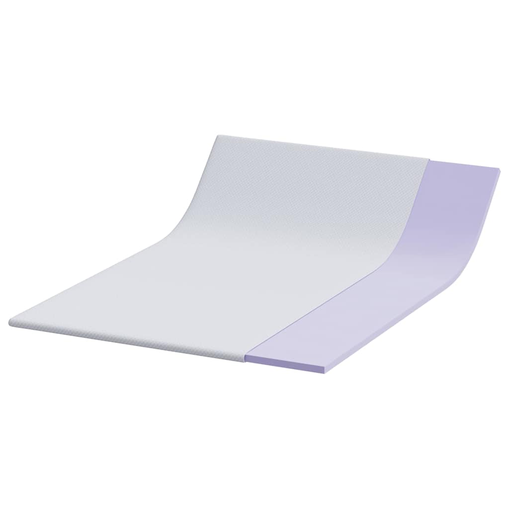 vidaXL Στρώμα επικάλυψης Λευκό 140 x 200 cm Υφασμα Jacquard