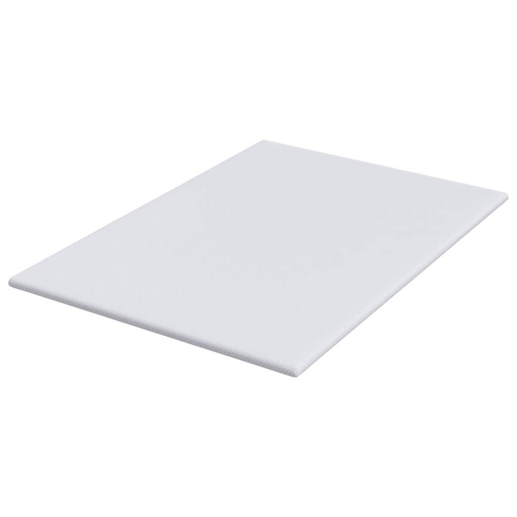 vidaXL Στρώμα επικάλυψης Λευκό 140 x 200 cm Υφασμα Jacquard