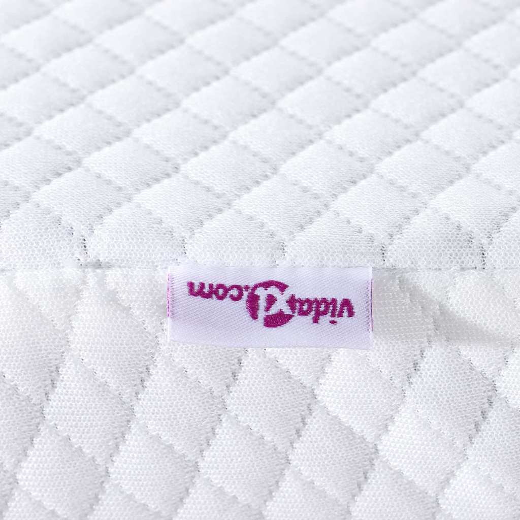 vidaXL Στρώμα επικάλυψης Λευκό 80 x 200 cm Υφασμα Jacquard