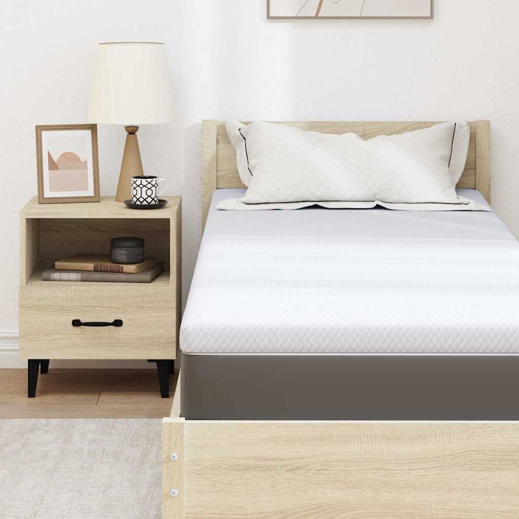 vidaXL Στρώμα επικάλυψης Λευκό 80 x 200 cm Υφασμα Jacquard