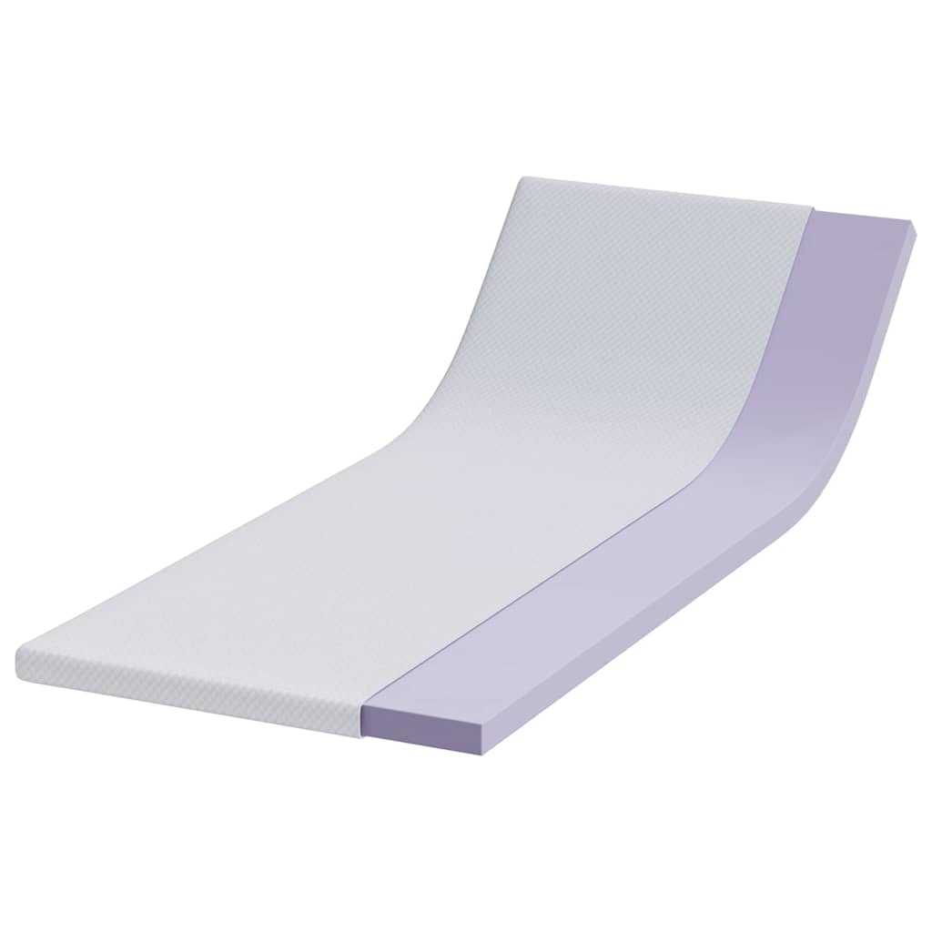 vidaXL Στρώμα επικάλυψης Λευκό 80 x 200 cm Υφασμα Jacquard